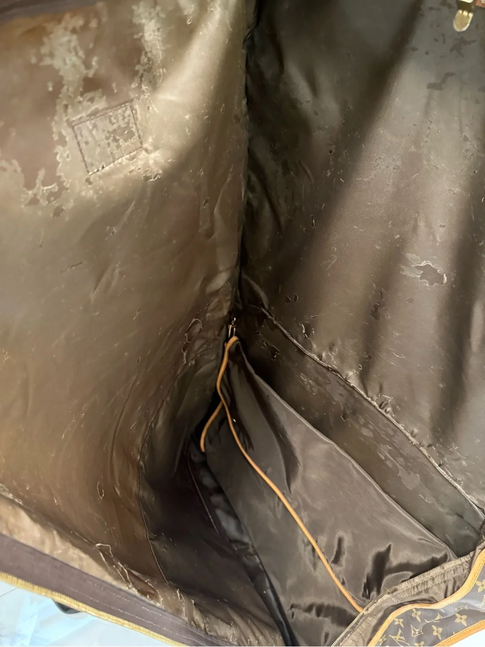 Louis Vuitton Monogram Canvas Travel Garment Bag with Tan Trim